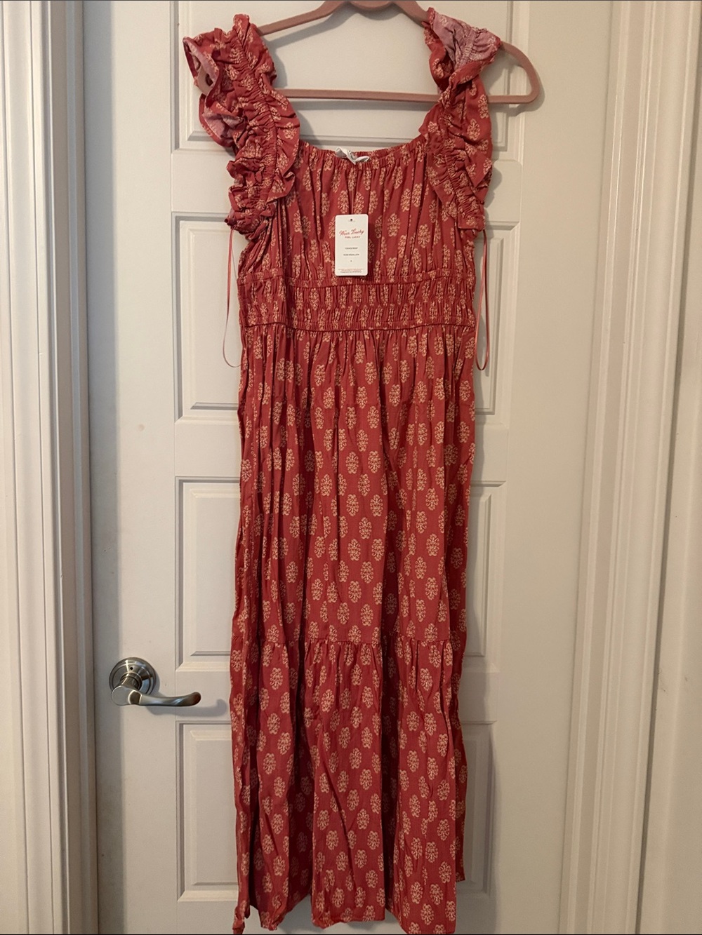 Lucky Brand Rust Floral Maxi Dress